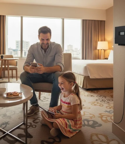 Signal booster installation illustration