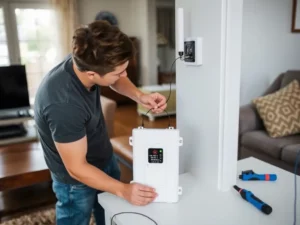 Mobile booster installation at home