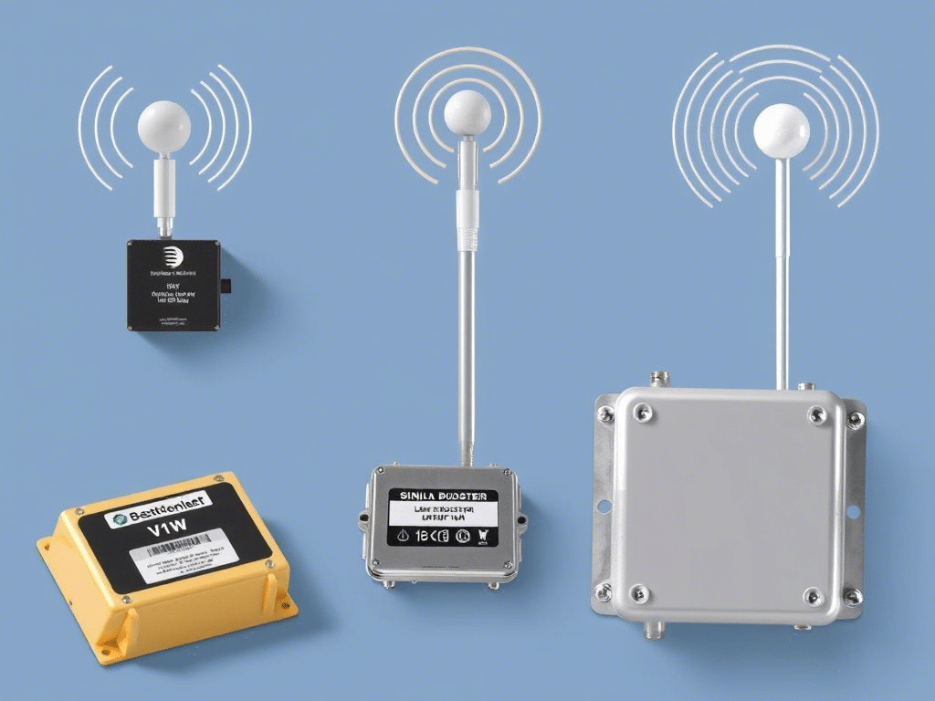 different sizes of signal boosters designed to improve mobile coverage in remote areas of Australia